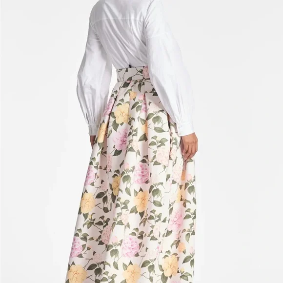 Sachin & Babi Florence Gown in White/Pink Lemonade Bouquet - Picture 3 of 4